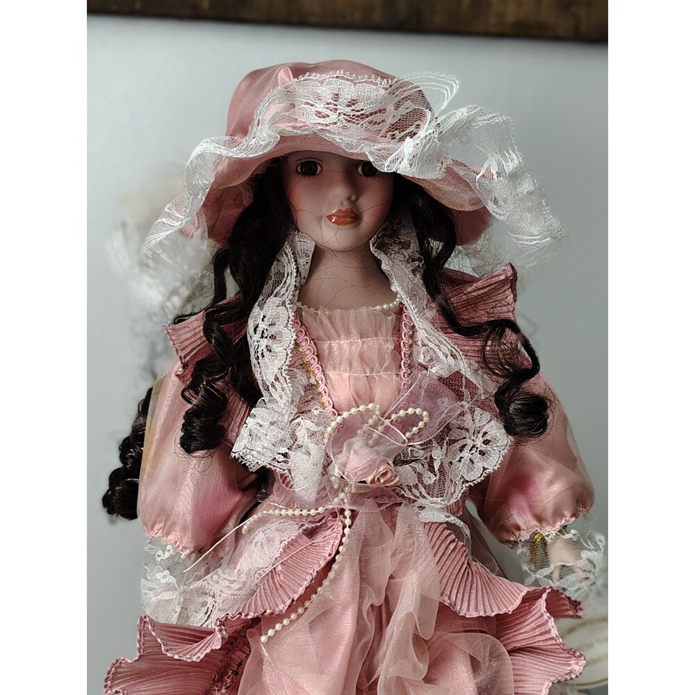 VTG Porcelain Collector Doll Victorian Gown -Knightsbridge Collection